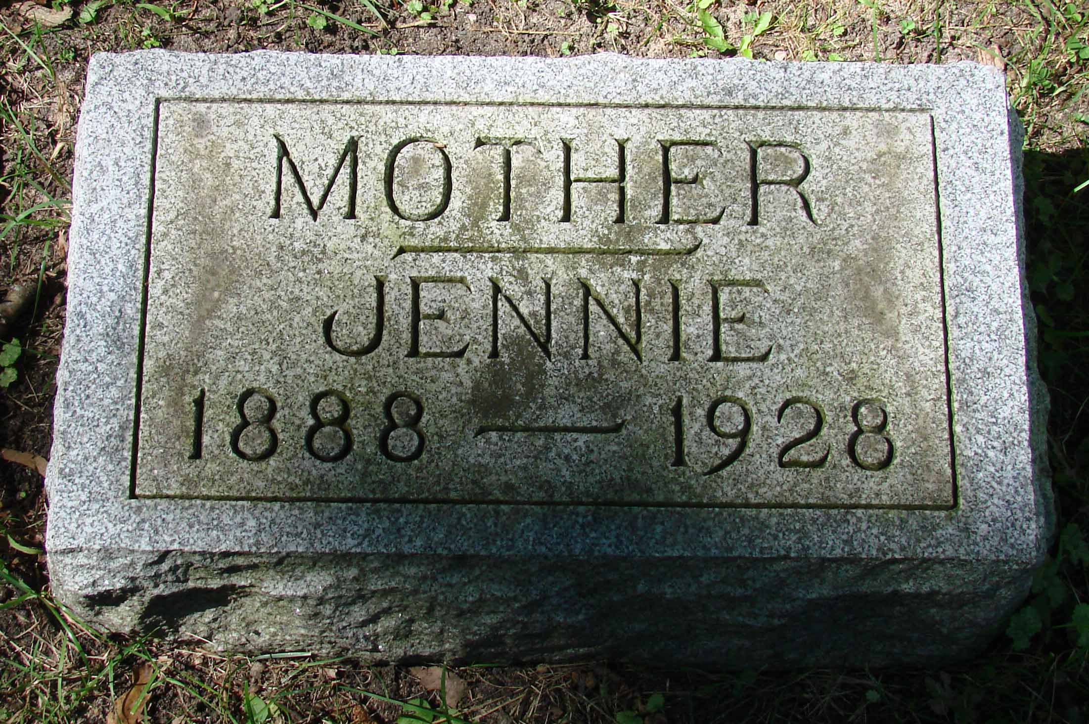 grafsteen jennie baker on 10 Sep 2011.